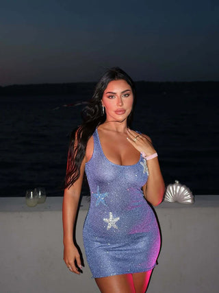 MILAN MINI DRESS - BLUE