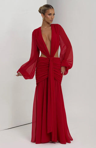 ANDRINA MAXI DRESS - RED