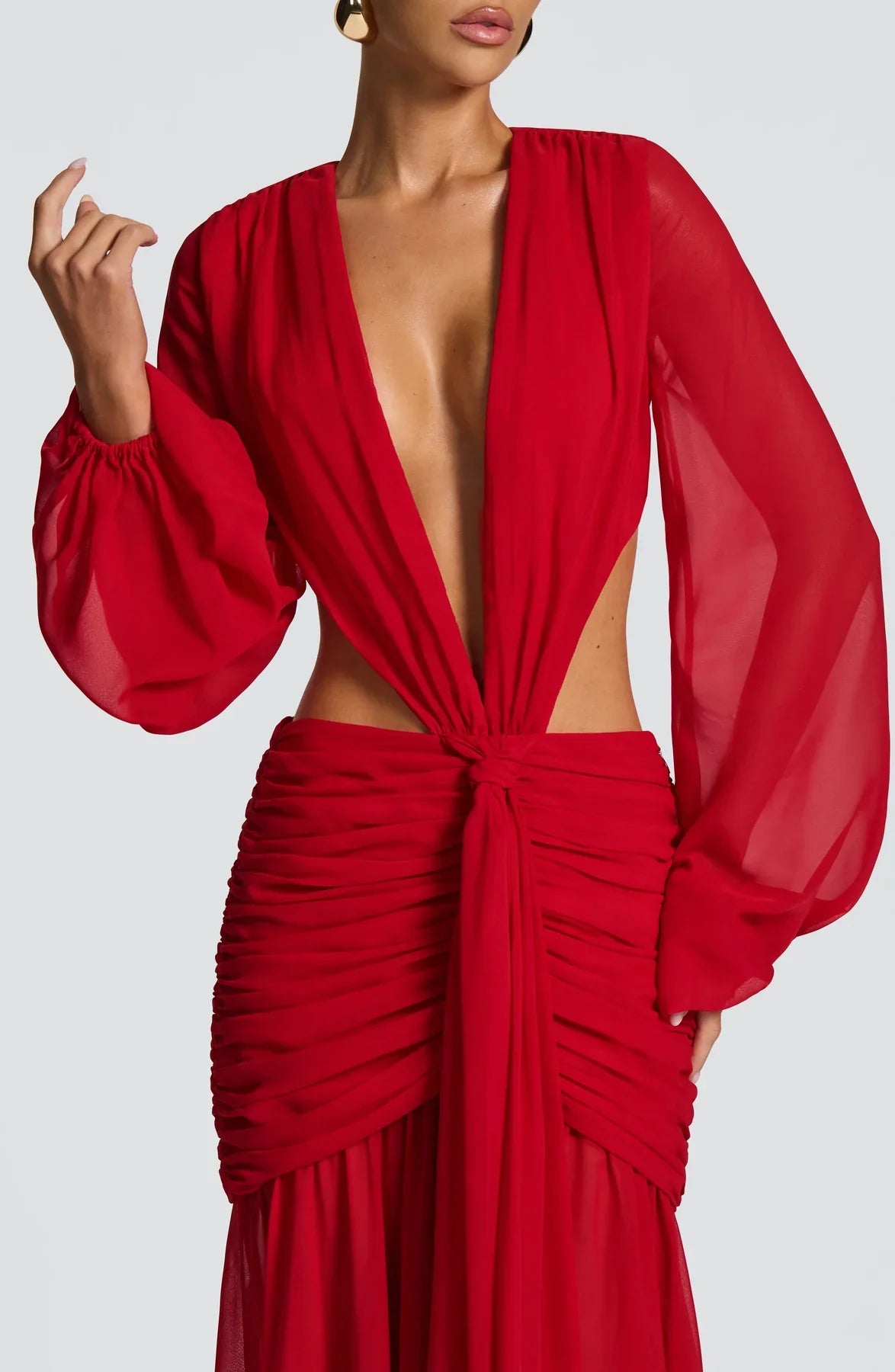 ANDRINA MAXI DRESS - RED