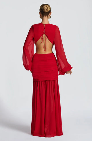 ANDRINA MAXI DRESS - RED
