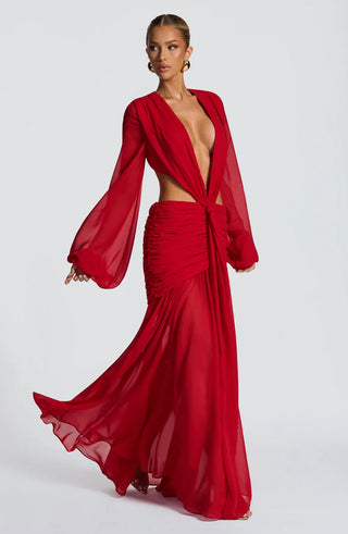 ANDRINA MAXI DRESS - RED