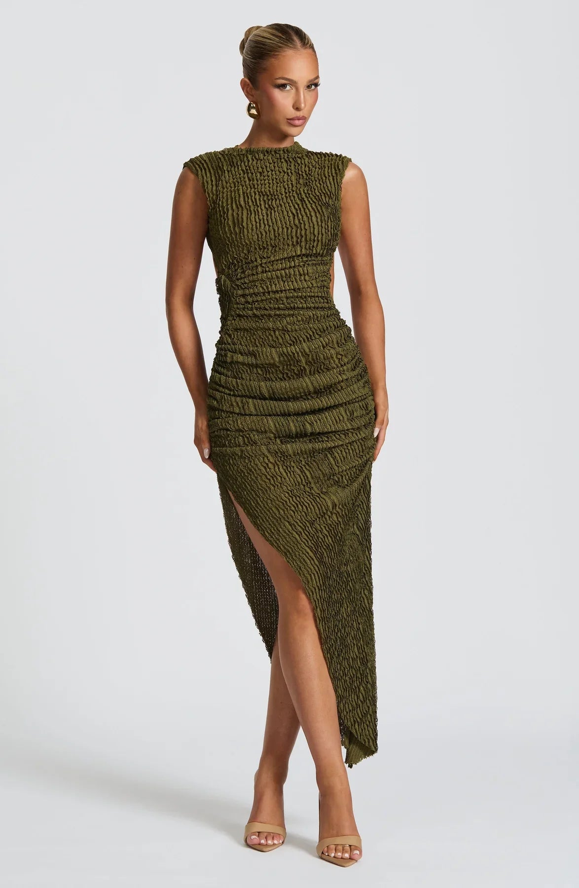 APHRODITE MIDI DRESS - KHAKI