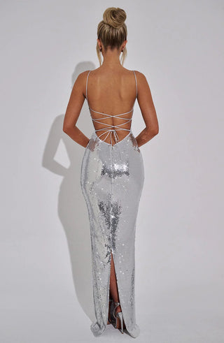ATARI MAXI DRESS - SILVER