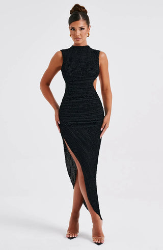 APHRODITE MIDI DRESS - BLACK