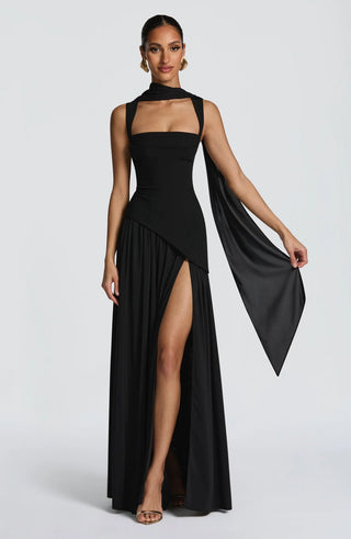 TULLULAH MAXI DRESS - BLACK