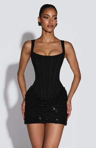 YEONA MINI DRESS - BLACK