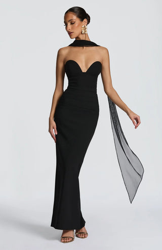 LINDSEY MAXI DRESS - BLACK