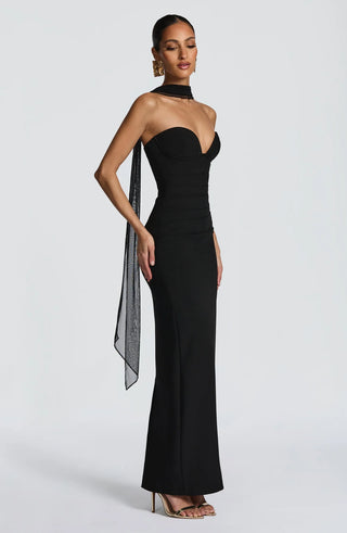 LINDSEY MAXI DRESS - BLACK