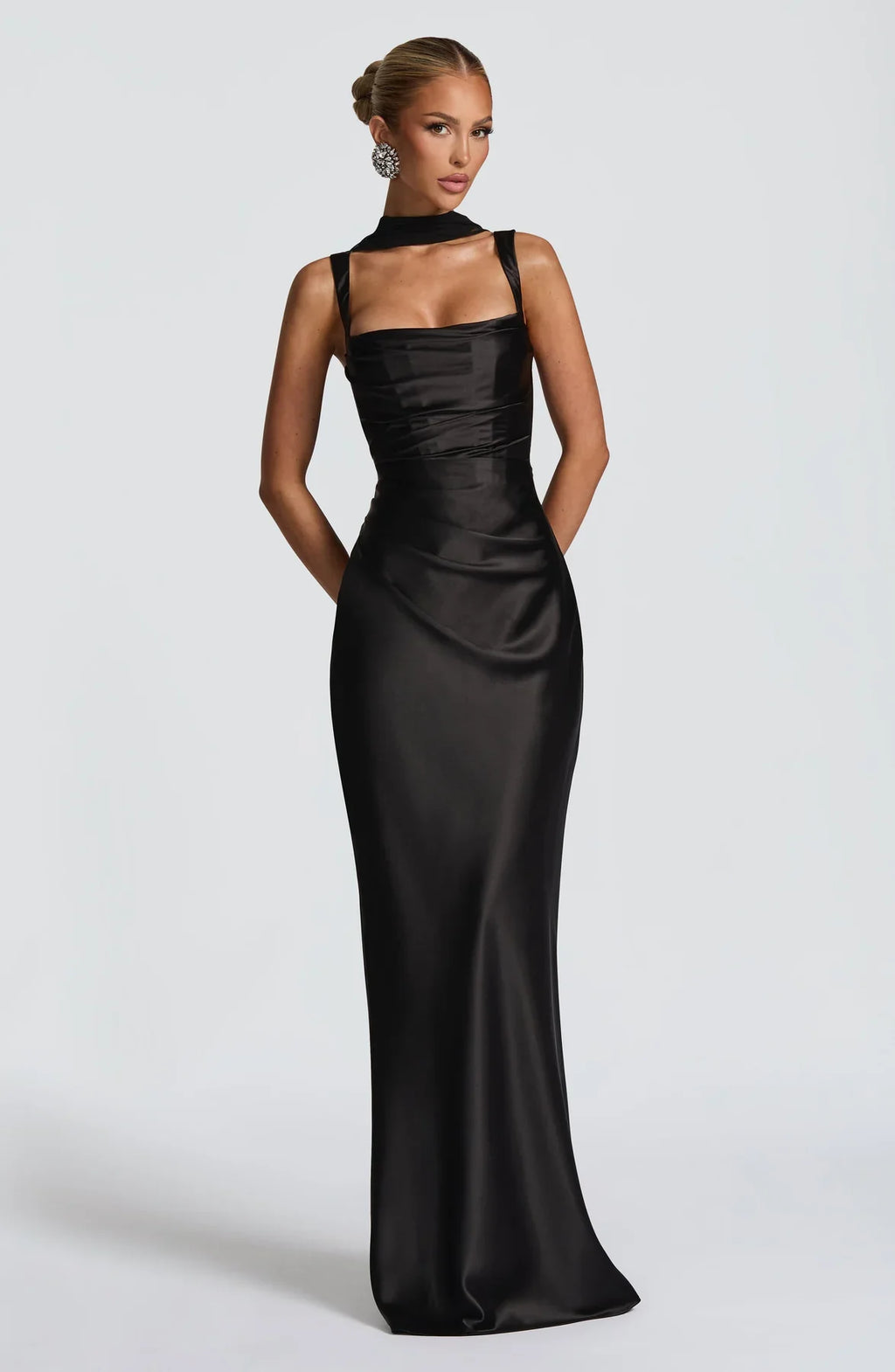 CALANTHE MAXI DRESS - BLACK