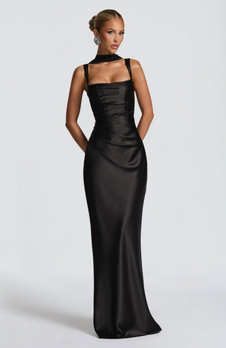 CALANTHE MAXI DRESS - BLACK