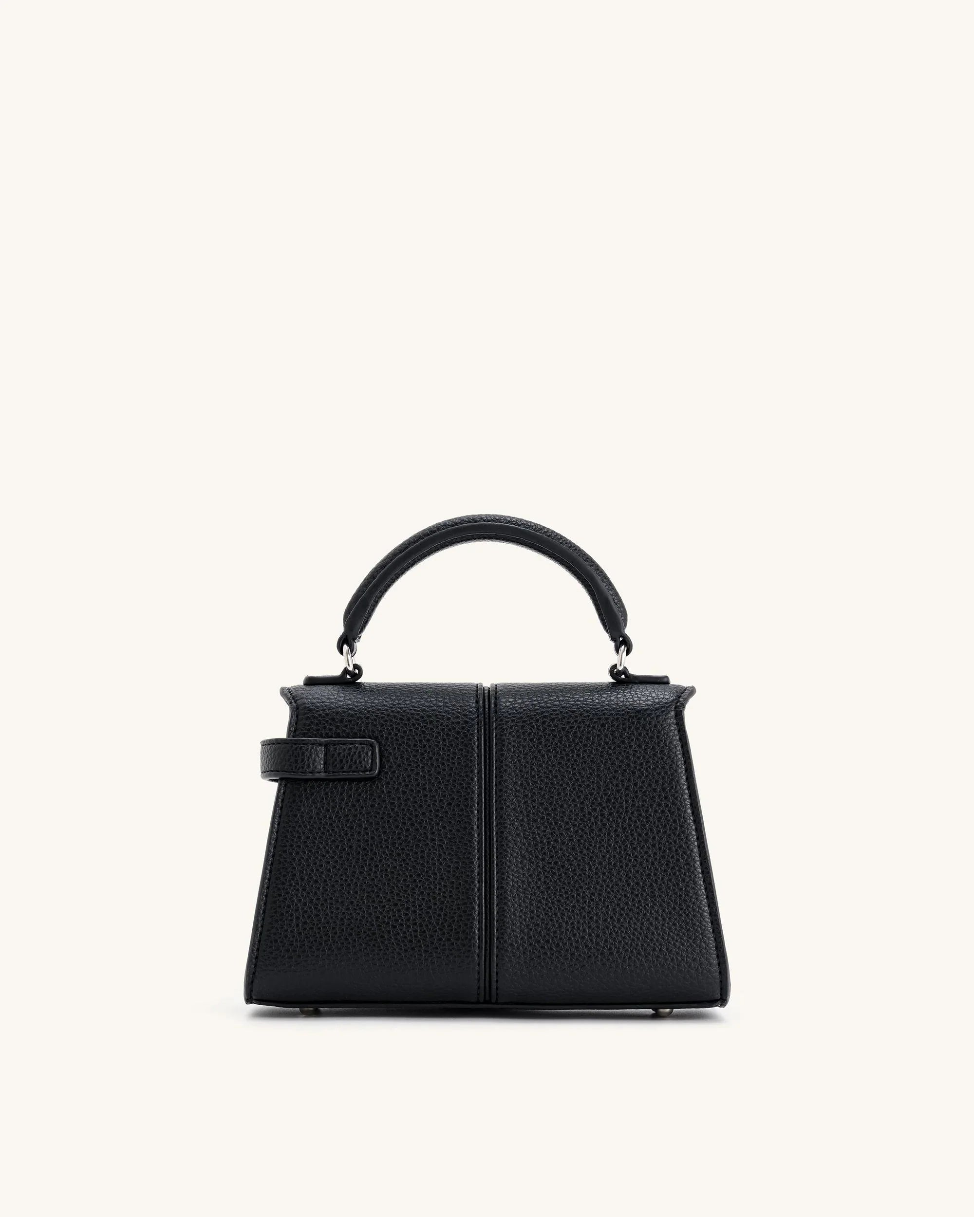 ELISE TOP HANDLE BAG - BLACK