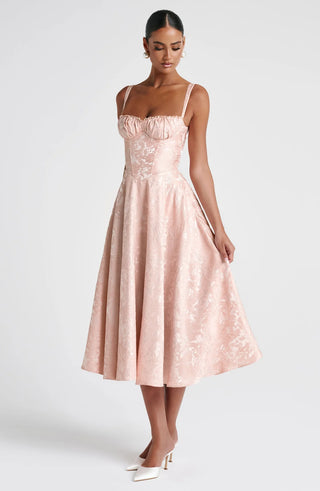 AMITY MIDI DRESS - BLUSH
