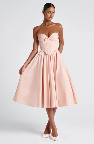 PRIM MIDI DRESS - BLUSH