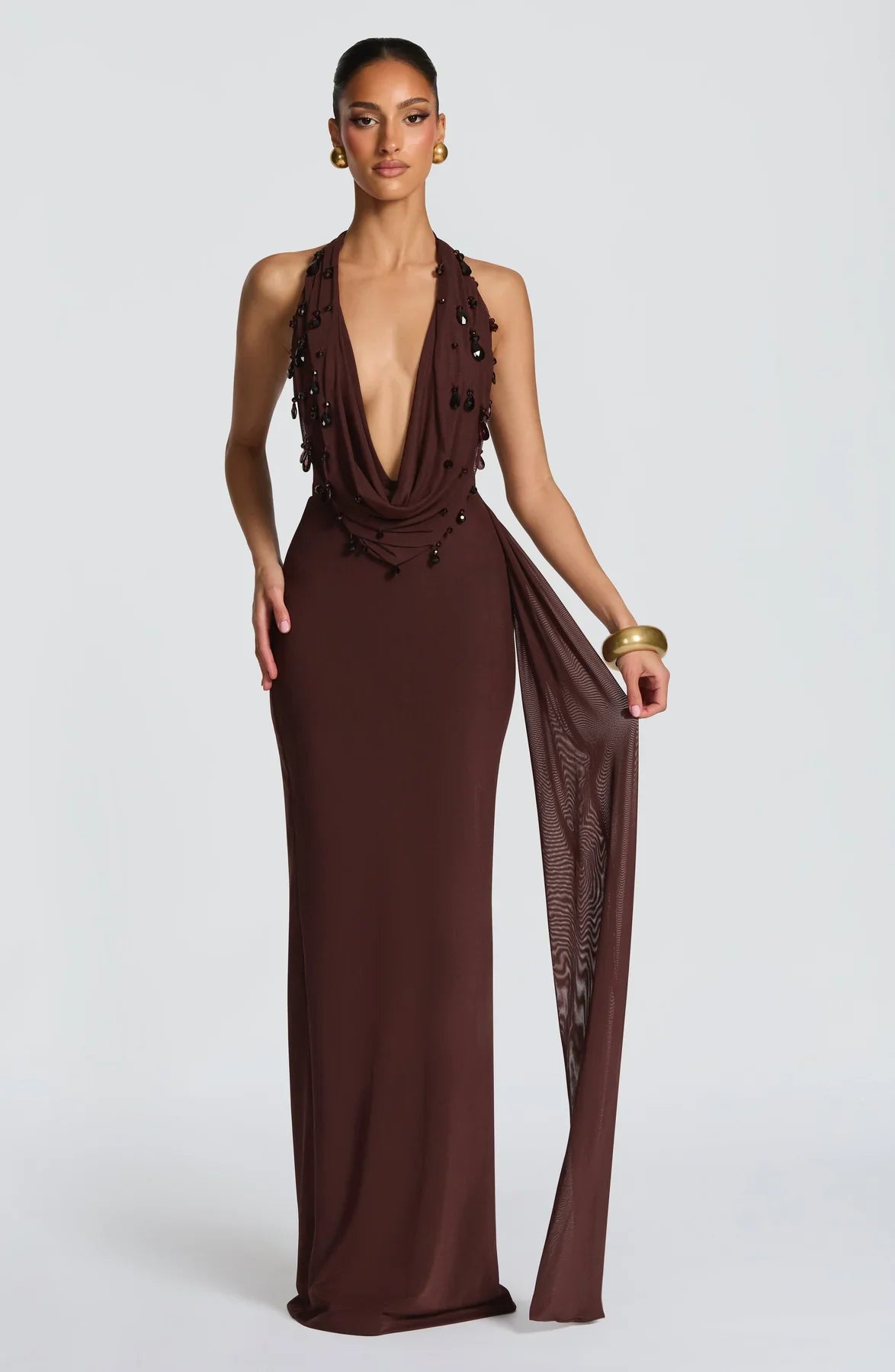 FABIA MAXI DRESS - PLUM