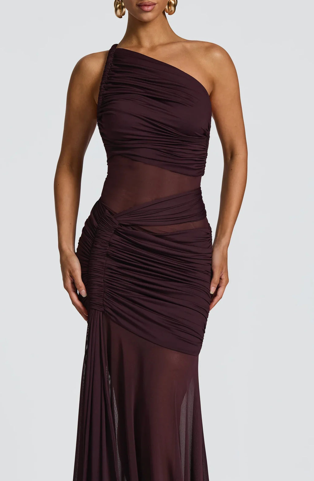 MARIANNE MAXI DRESS - PLUM BROWN