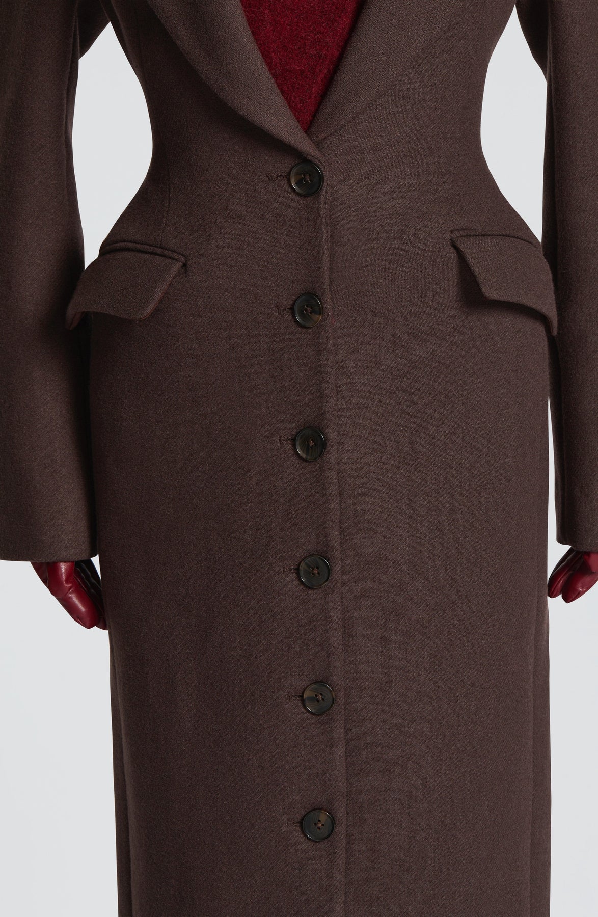 URSULA COAT - PLUM BROWN