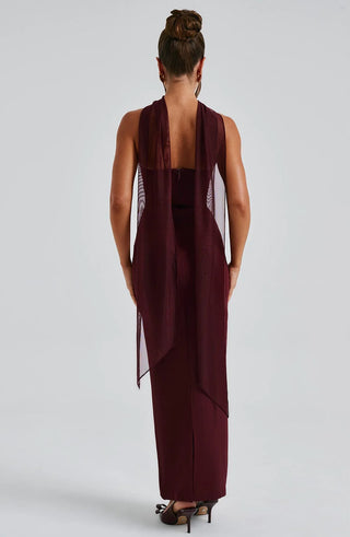 YULIA MAXI DRESS - BURGUNDY