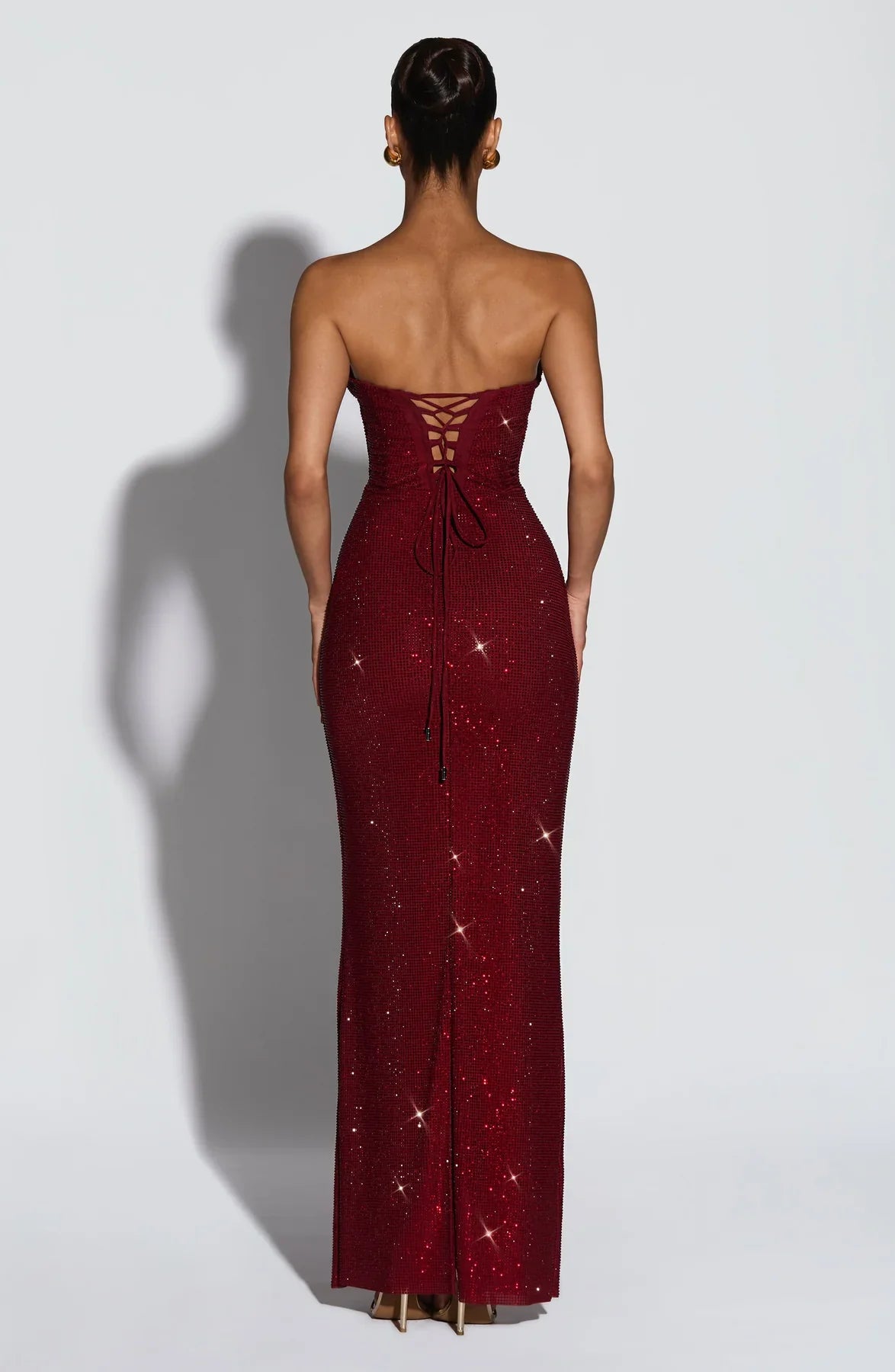 MIRABELLA MAXI DRESS - BURGUNDY