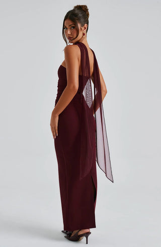 YULIA MAXI DRESS - BURGUNDY