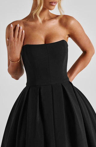 EDITH MIDI DRESS - BLACK