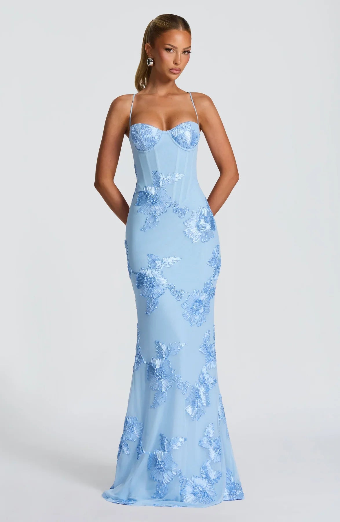 NEFERTITI MAXI DRESS - GLACIER BLUE