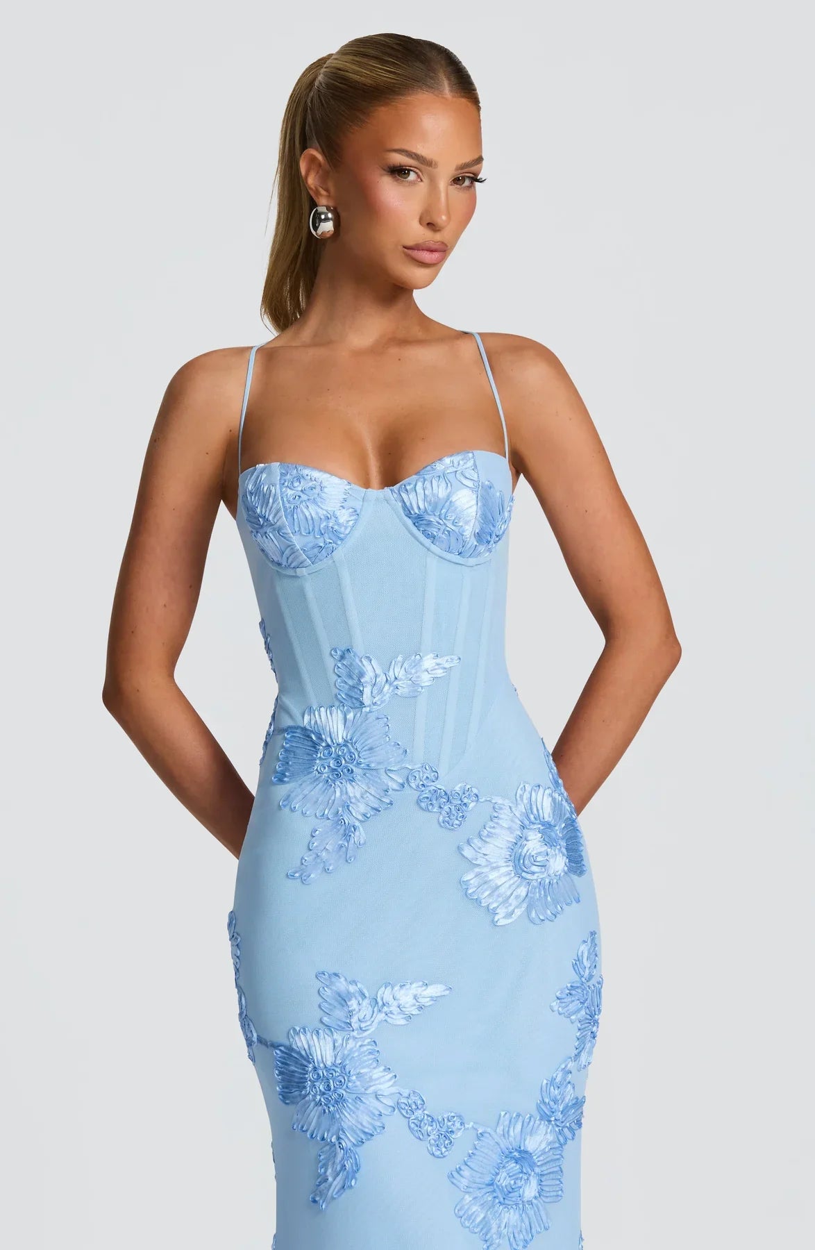 NEFERTITI MAXI DRESS - GLACIER BLUE