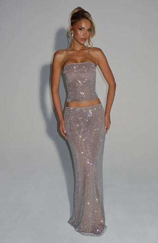 HALI MAXI SKIRT - SILVER
