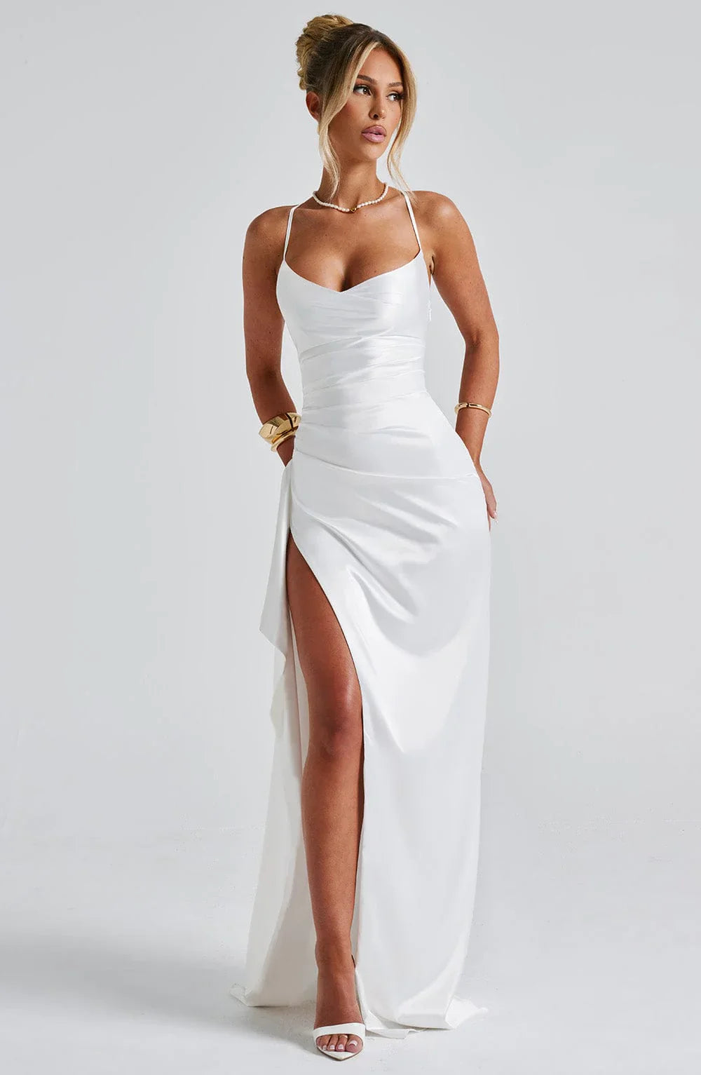 HELEN MAXI DRESS - WHITE
