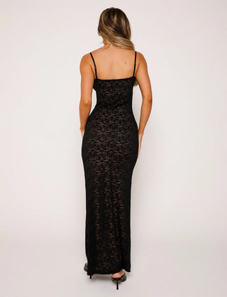 JULIANNA MAXI LACE DRESS - BLACK