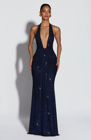ROSETTA MAXI DRESS - NAVY SPARKLE
