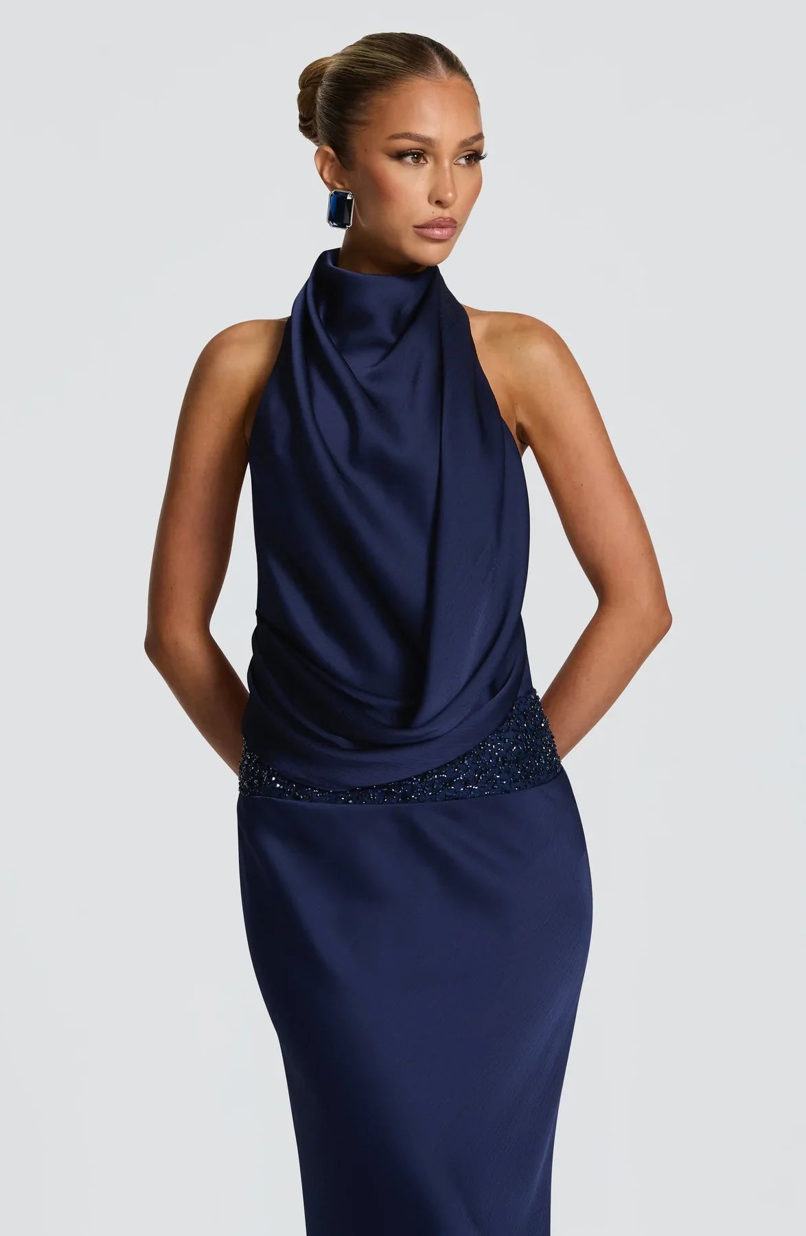 ARMELLE MAXI DRESS - NAVY