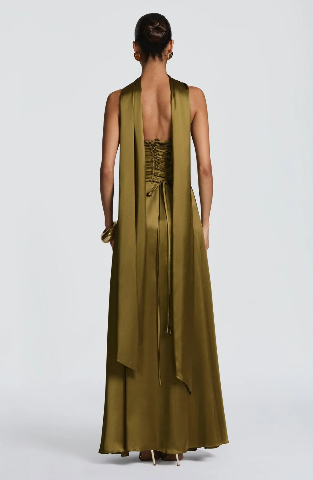 MORVEN MAXI DRESS - OLIVE
