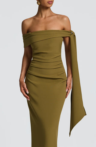 ADDIE MAXI DRESS - OLIVE