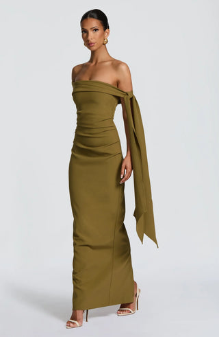 ADDIE MAXI DRESS - OLIVE