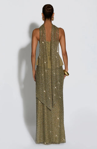 ALLAIRE MAXI DRESS - OLIVE