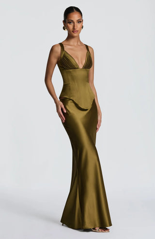 ATLANTA MAXI DRESS - OLIVE