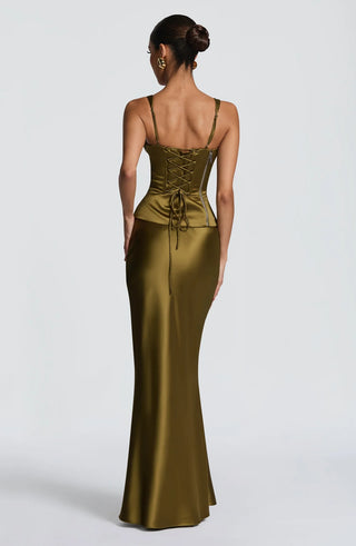 ATLANTA MAXI DRESS - OLIVE