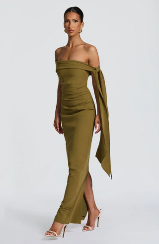ADDIE MAXI DRESS - OLIVE