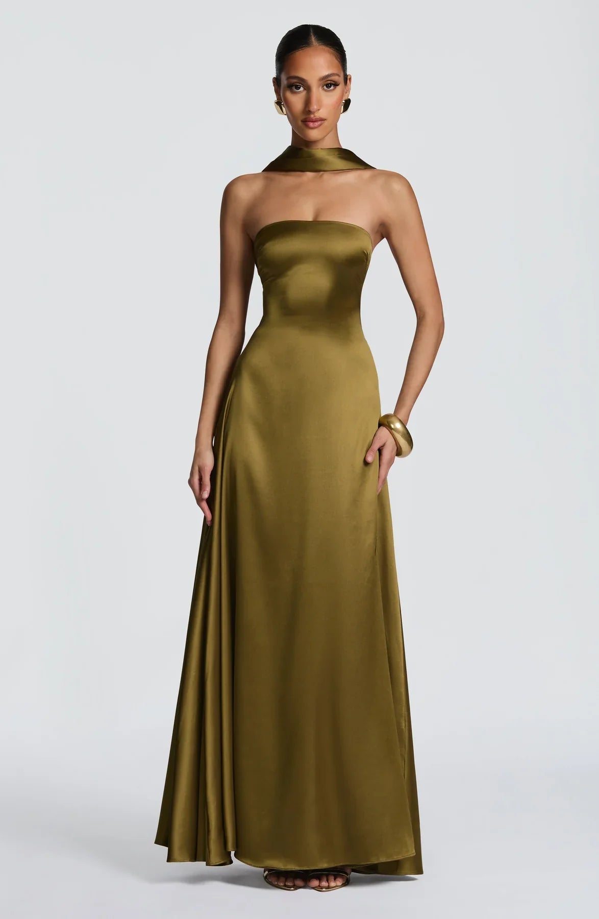 MORVEN MAXI DRESS - OLIVE