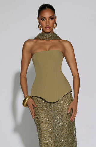 ALLAIRE MAXI DRESS - OLIVE