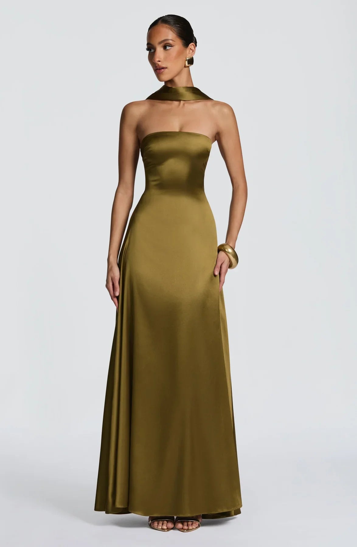MORVEN MAXI DRESS - OLIVE