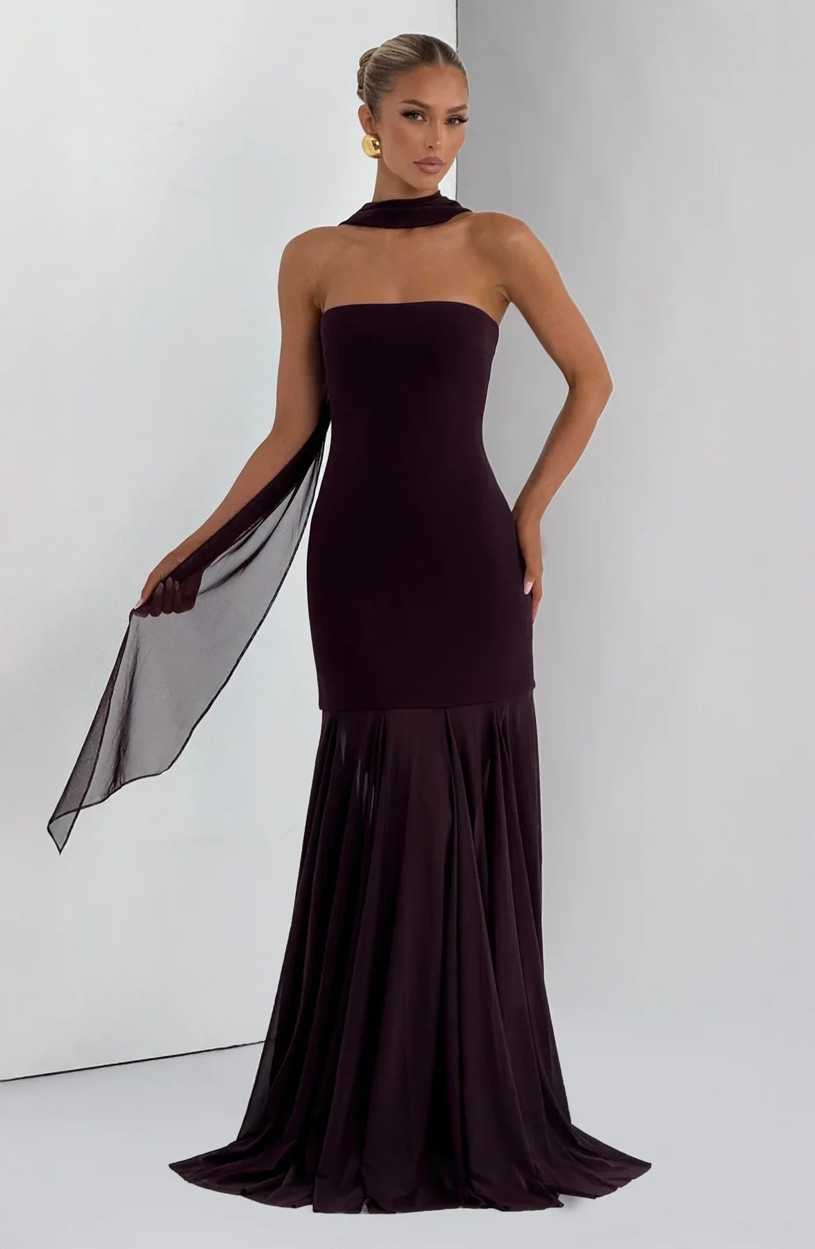 MERRITT MAXI DRESS - PLUM