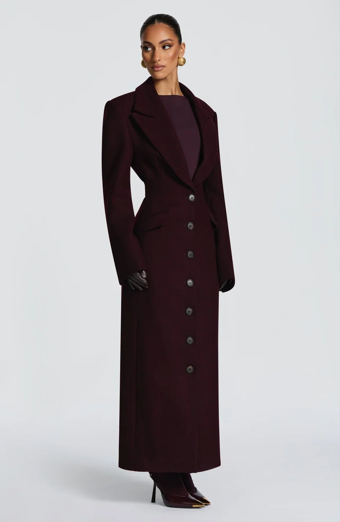 URSULA COAT - PLUM