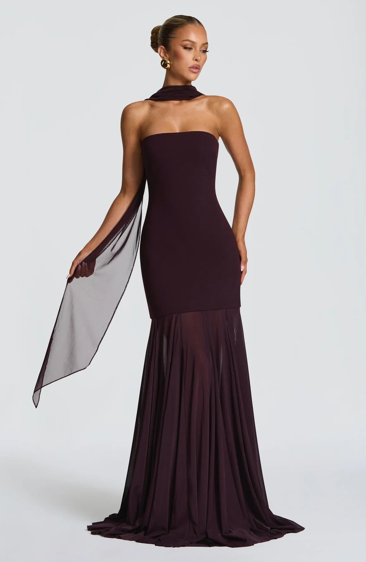 MERRITT MAXI DRESS - PLUM