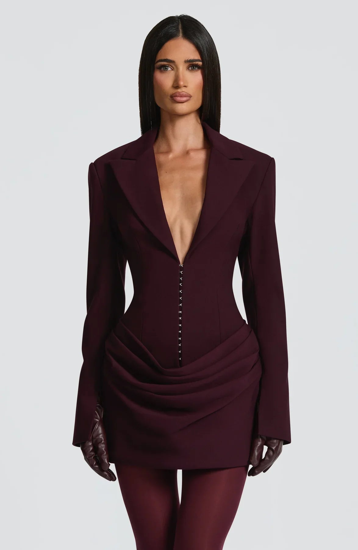 SUSIE MINI DRESS - PLUM