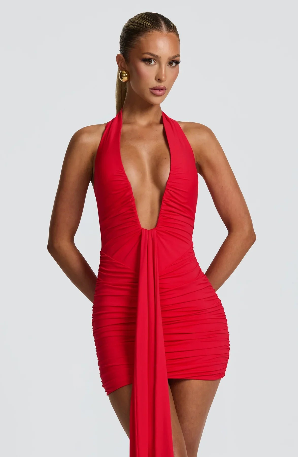 ROSETTA MINI DRESS - RED
