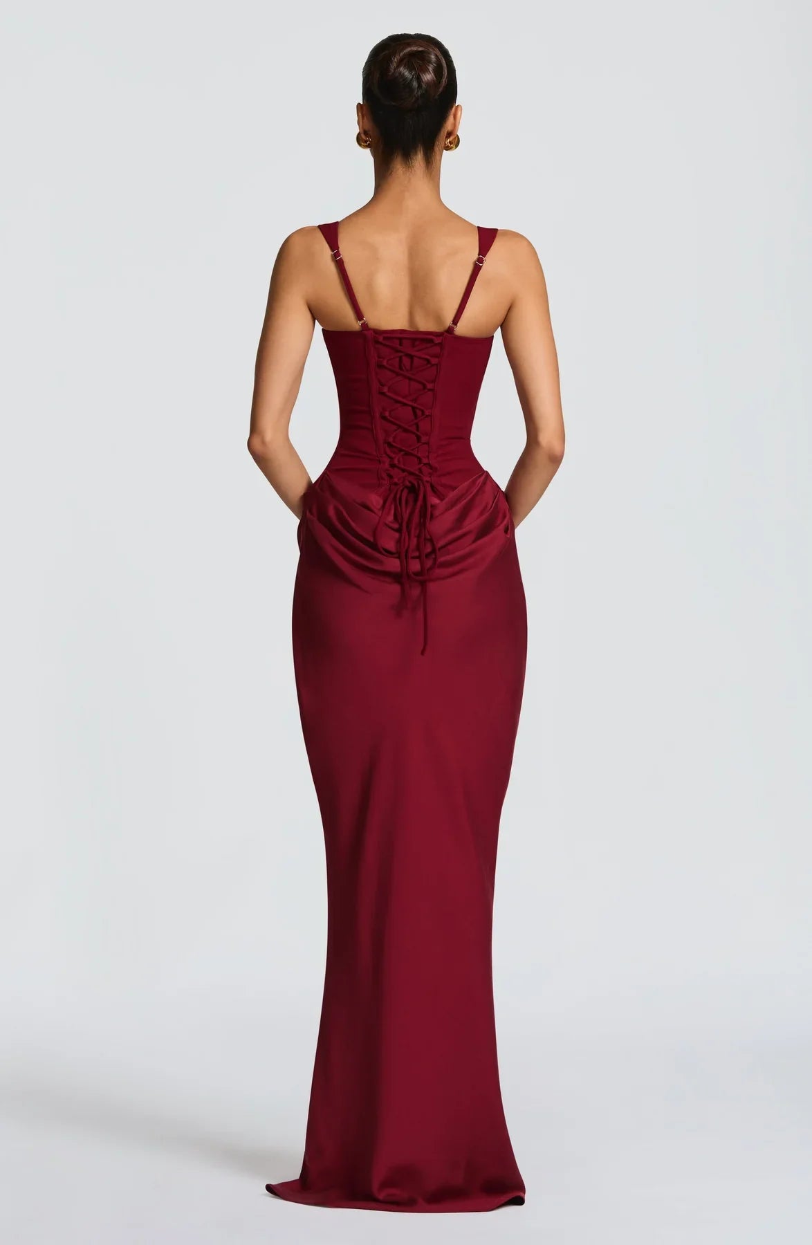 CORNELIA MAXI DRESS - BURGUNDY