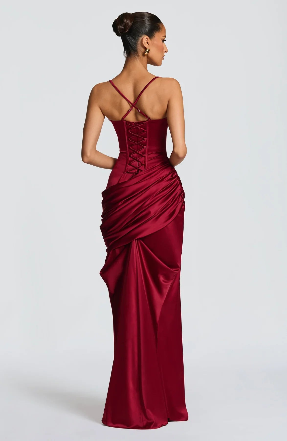 CONNIE MAXI DRESS - BURGUNDY
