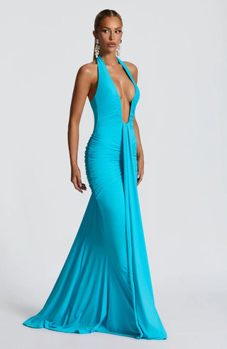 ROSETTA MAXI DRESS - AQUA