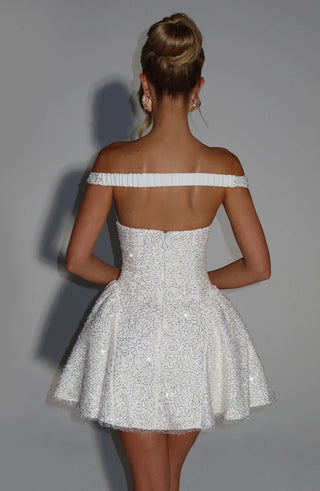 SAPPHIRE MINI DRESS - WHITE